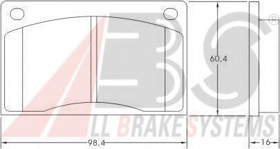 Imagine set placute frana,frana disc A.B.S. 36047