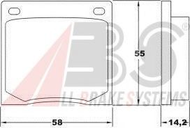 Imagine set placute frana,frana disc A.B.S. 36059