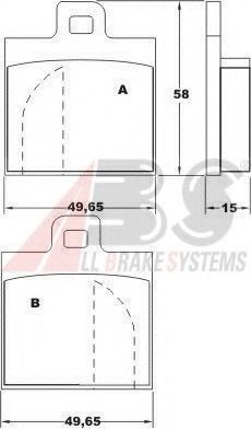 Imagine set placute frana,frana disc A.B.S. 36067