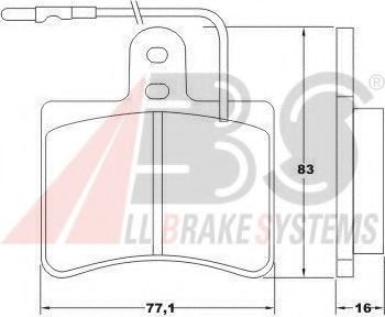 Imagine set placute frana,frana disc A.B.S. 36069