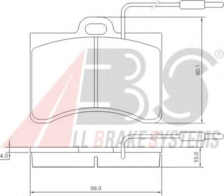 Imagine set placute frana,frana disc A.B.S. 36099