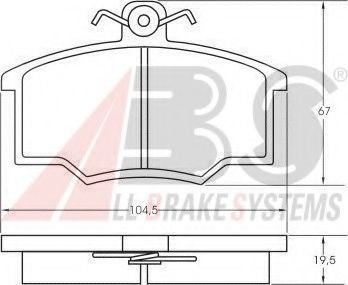 Imagine set placute frana,frana disc A.B.S. 36138