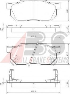 Imagine set placute frana,frana disc A.B.S. 36167