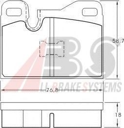 Imagine set placute frana,frana disc A.B.S. 36398 OE