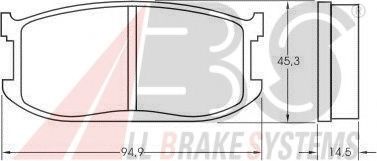 Imagine set placute frana,frana disc A.B.S. 36453