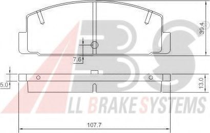 Imagine set placute frana,frana disc A.B.S. 36571