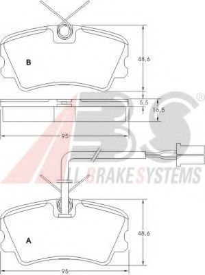 Imagine set placute frana,frana disc A.B.S. 36592