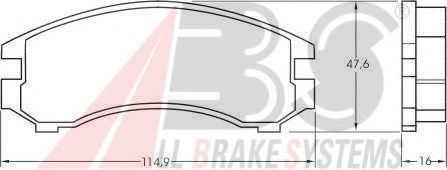 Imagine set placute frana,frana disc A.B.S. 36611