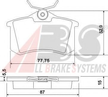 Imagine set placute frana,frana disc A.B.S. 36623 OE