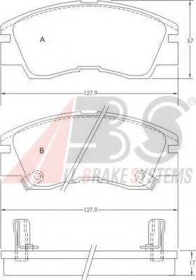 Imagine set placute frana,frana disc A.B.S. 36648