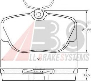 Imagine set placute frana,frana disc A.B.S. 36660 OE