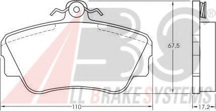 Imagine set placute frana,frana disc A.B.S. 36703