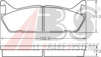 Imagine set placute frana,frana disc A.B.S. 36723