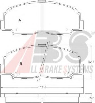 Imagine set placute frana,frana disc A.B.S. 36736