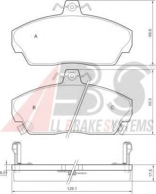 Imagine set placute frana,frana disc A.B.S. 36746