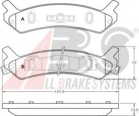 Imagine set placute frana,frana disc A.B.S. 36754