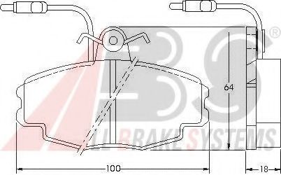 Imagine set placute frana,frana disc A.B.S. 36770