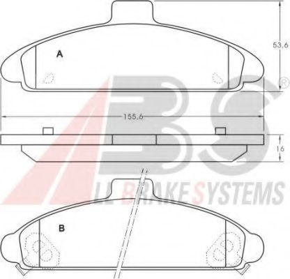 Imagine set placute frana,frana disc A.B.S. 36792