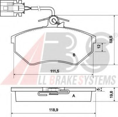 Imagine set placute frana,frana disc A.B.S. 36811