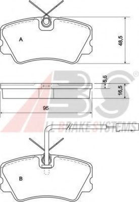 Imagine set placute frana,frana disc A.B.S. 36819