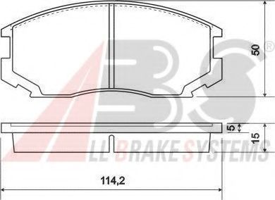 Imagine set placute frana,frana disc A.B.S. 36865