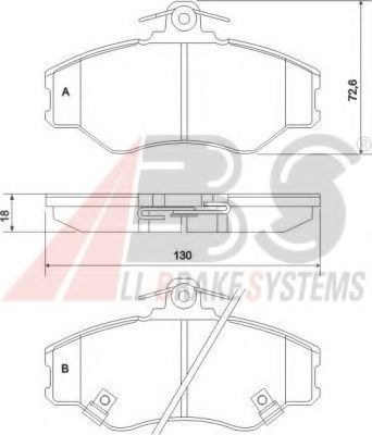 Imagine set placute frana,frana disc A.B.S. 36871