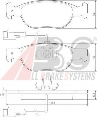 Imagine set placute frana,frana disc A.B.S. 36892