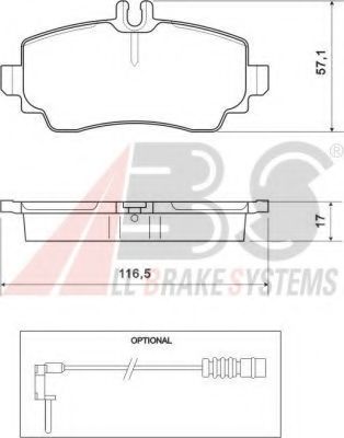 Imagine set placute frana,frana disc A.B.S. 37078 OE