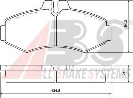 Imagine set placute frana,frana disc A.B.S. 37095