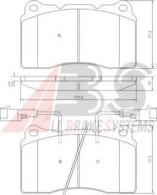 Imagine set placute frana,frana disc A.B.S. 37106S