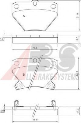 Imagine set placute frana,frana disc A.B.S. 37136