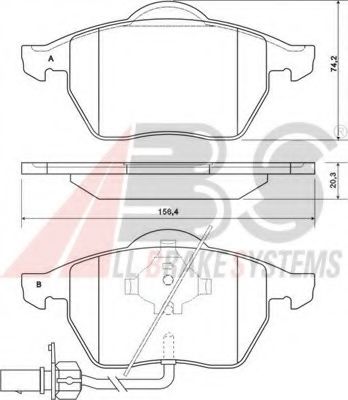 Imagine set placute frana,frana disc A.B.S. 37156