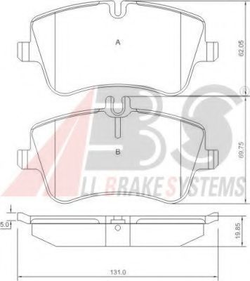 Imagine set placute frana,frana disc A.B.S. 37165