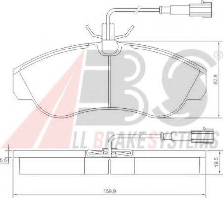 Imagine set placute frana,frana disc A.B.S. 37171