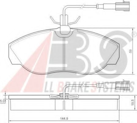 Imagine set placute frana,frana disc A.B.S. 37172