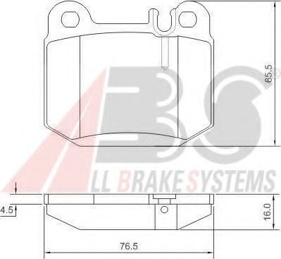 Imagine set placute frana,frana disc A.B.S. 37194 OE