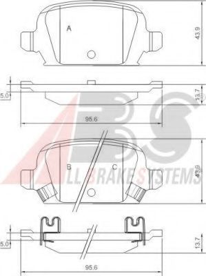 Imagine set placute frana,frana disc A.B.S. 37212