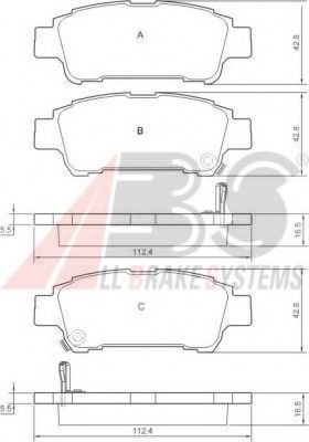 Imagine set placute frana,frana disc A.B.S. 37228