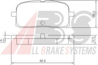 Imagine set placute frana,frana disc A.B.S. 37233