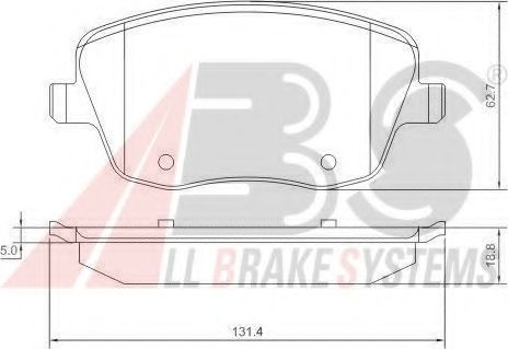 Imagine set placute frana,frana disc A.B.S. 37241