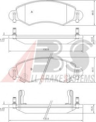 Imagine set placute frana,frana disc A.B.S. 37249