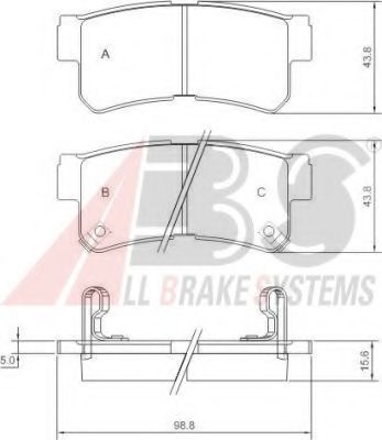 Imagine set placute frana,frana disc A.B.S. 37252