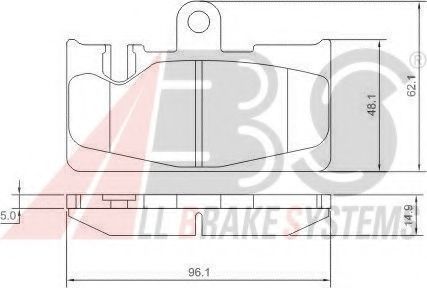 Imagine set placute frana,frana disc A.B.S. 37264