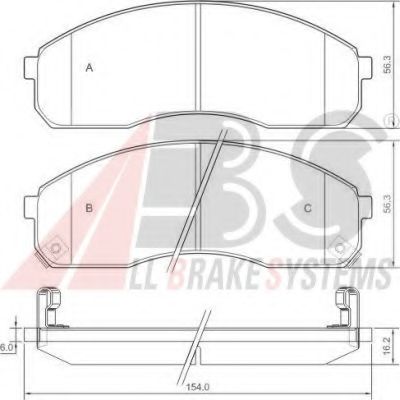 Imagine set placute frana,frana disc A.B.S. 37275