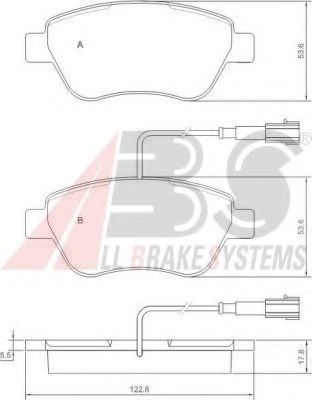 Imagine set placute frana,frana disc A.B.S. 37280 OE