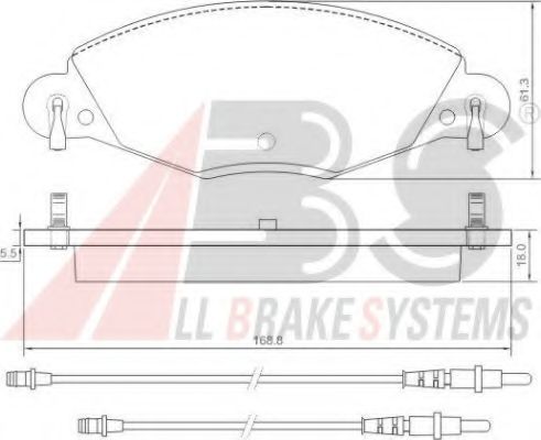 Imagine set placute frana,frana disc A.B.S. 37285 OE