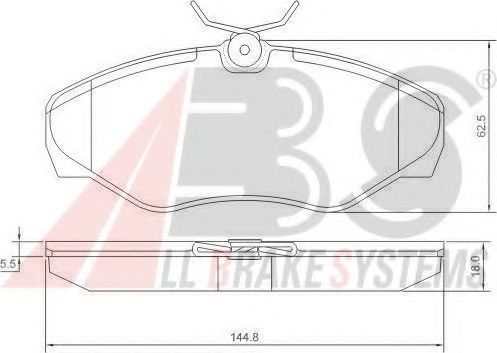 Imagine set placute frana,frana disc A.B.S. 37287