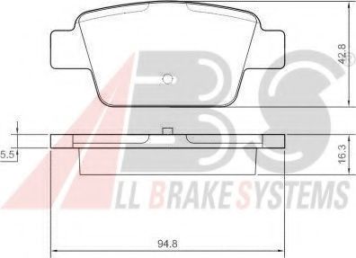 Imagine set placute frana,frana disc A.B.S. 37291