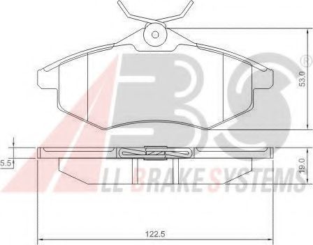 Imagine set placute frana,frana disc A.B.S. 37307 OE