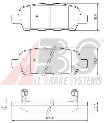 Imagine set placute frana,frana disc A.B.S. 37321